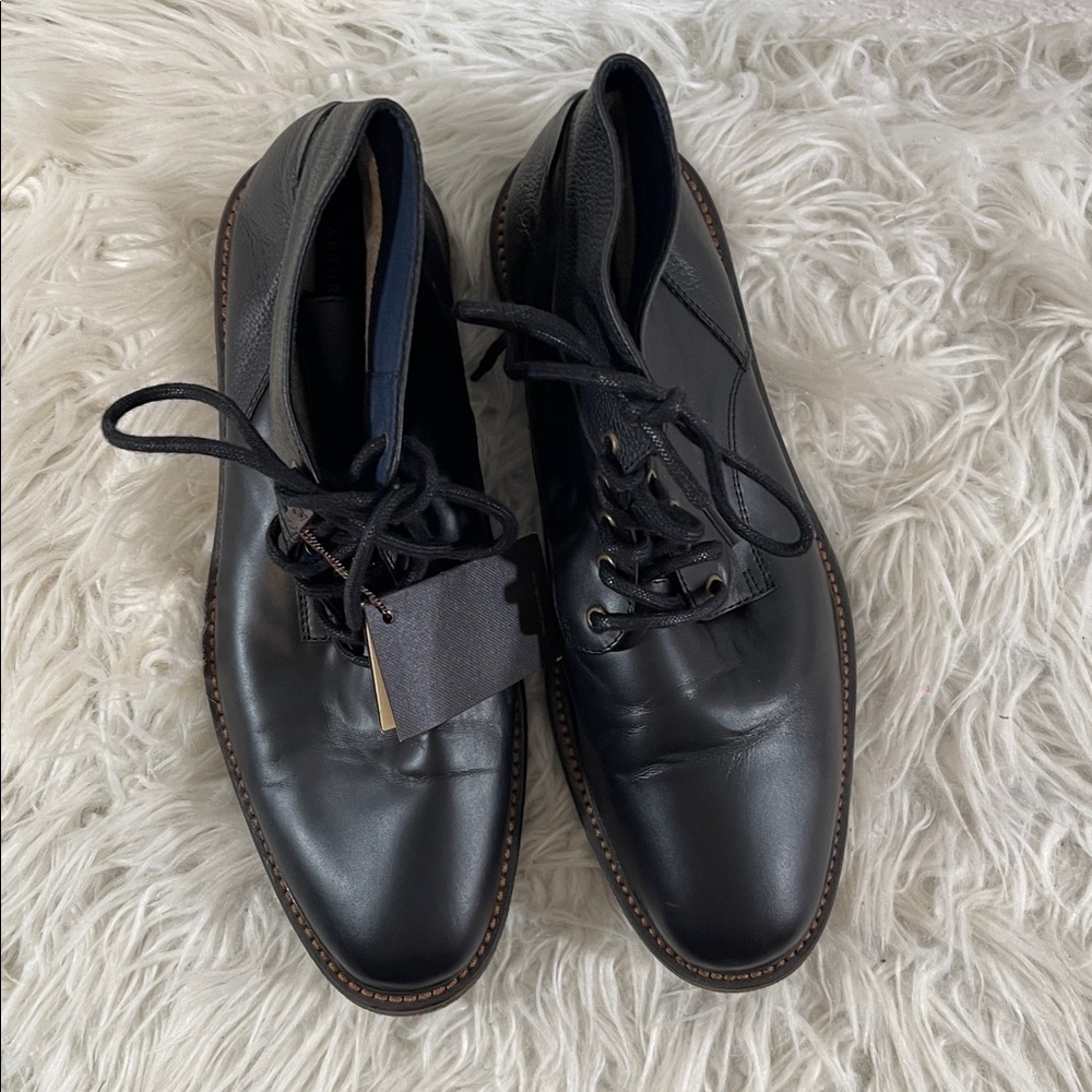 ARTURO CALLE Classic Leather Black High Top Lace Up Boots Size 41 NEW - Picture 2 of 13